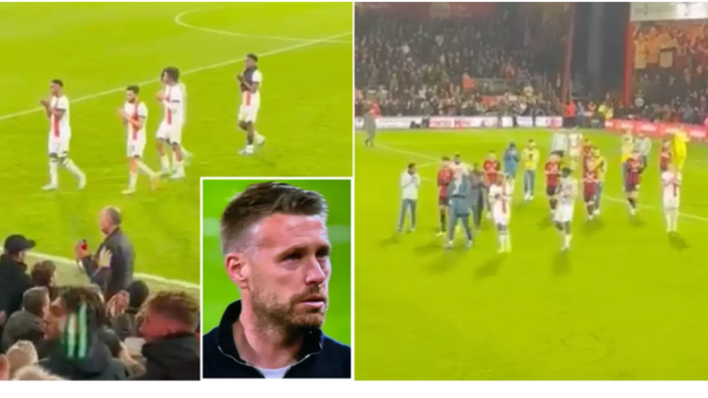 Visibly emotional Rob Edwards applauds Luton fans after Tom Lockyer collapses
