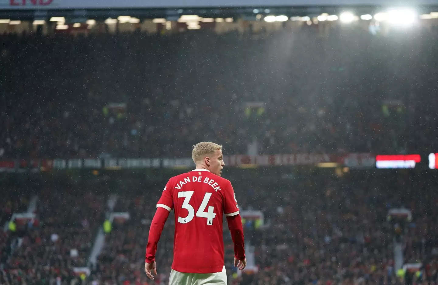 Van de Beek got some rare minutes at the weekend. Image: PA Images