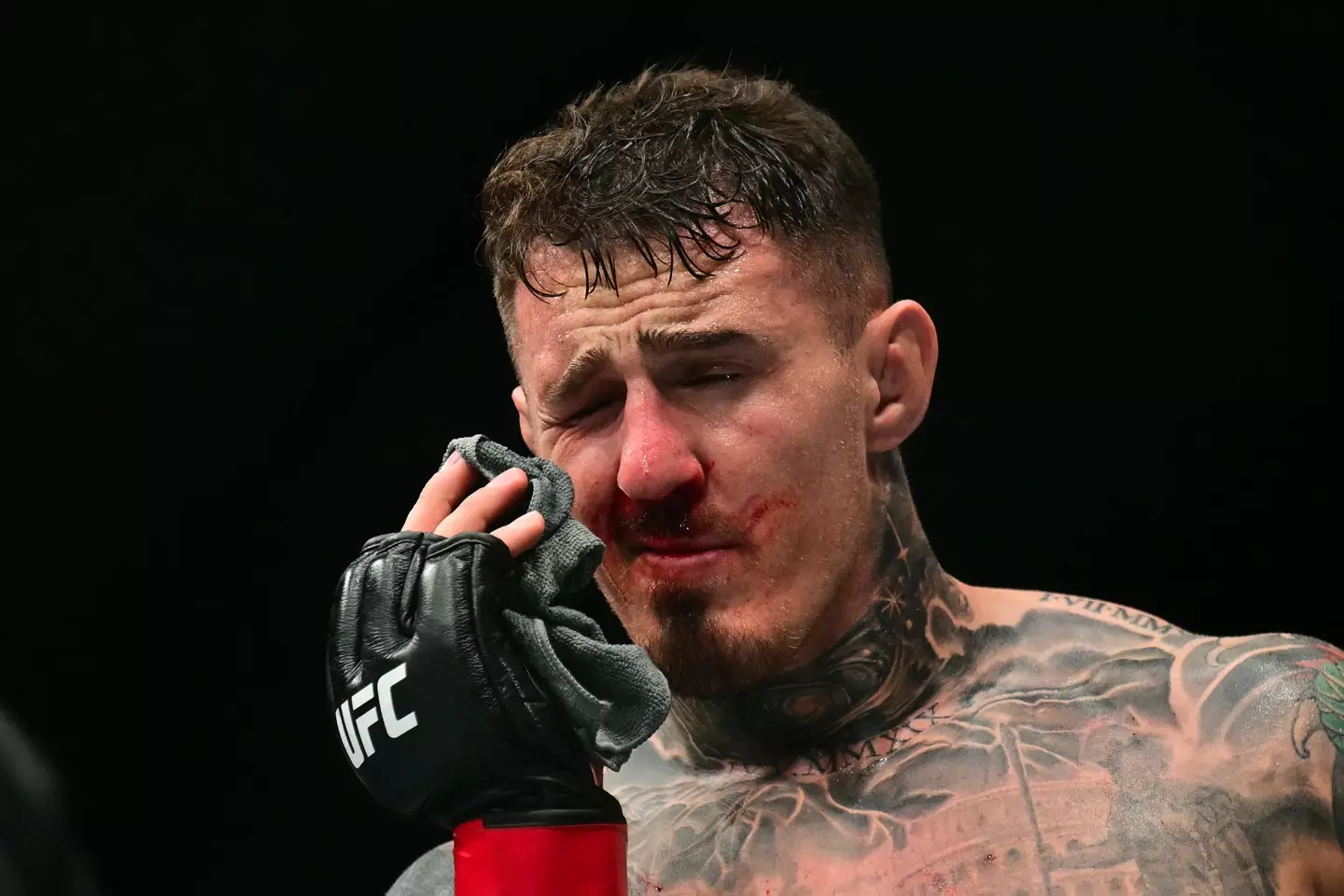 Tom Aspinall suffered a nasty eye injury at UFC 321. Image: Getty