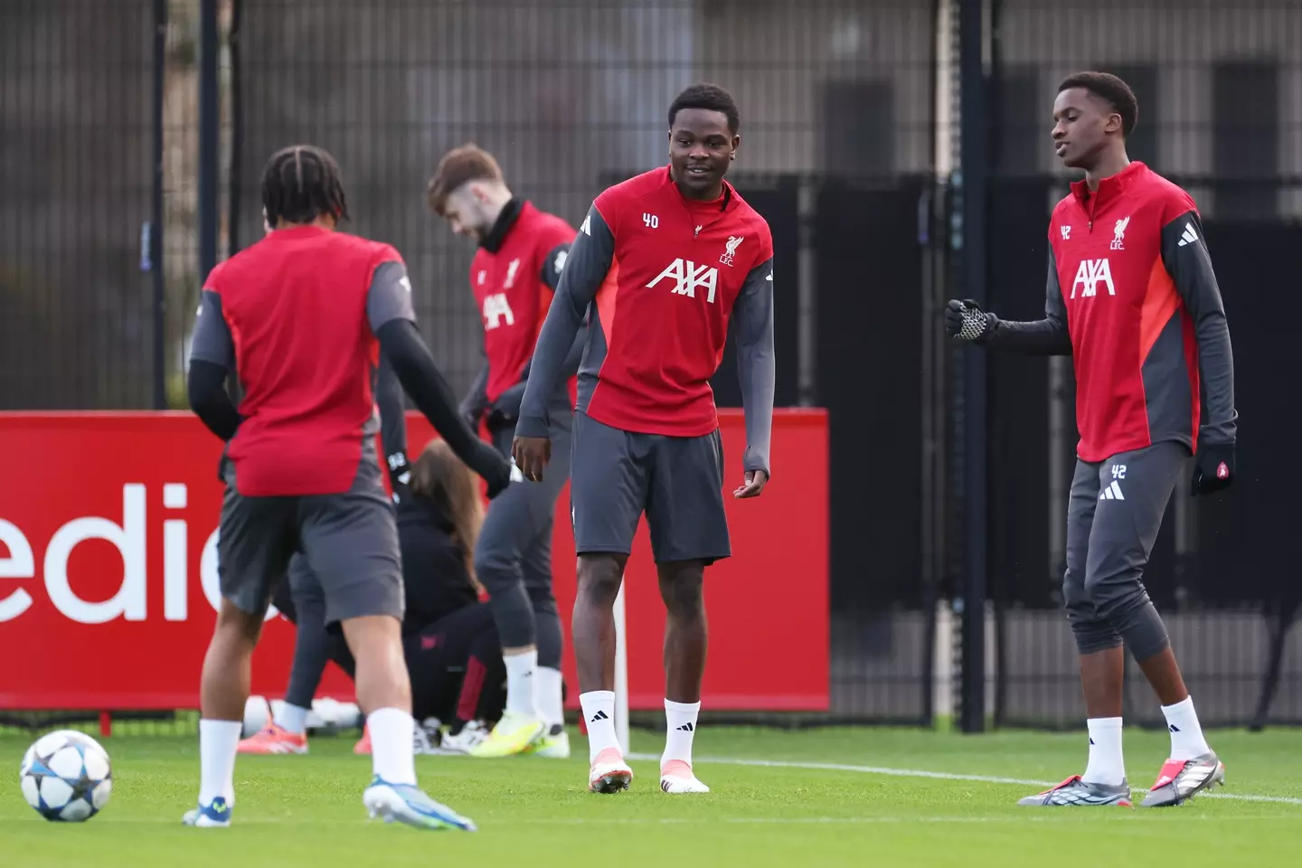 Wellity Lucky trained on Monday ahead of Liverpool's game against Inter Milan on Tuesday. Image: Getty