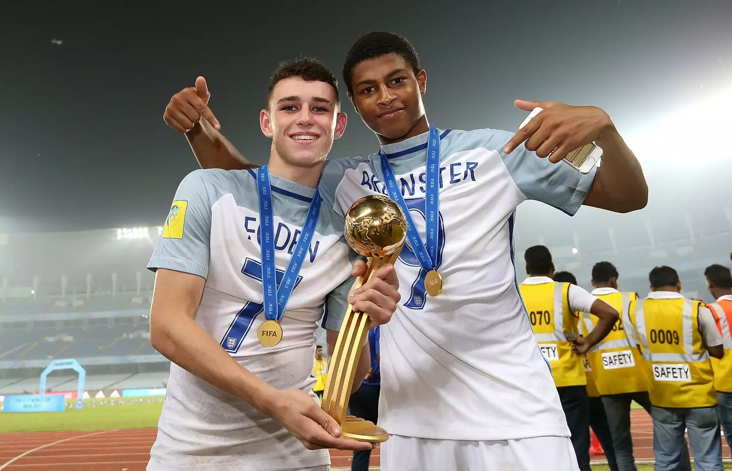 Foden and Brewster pictured during the tournament. (Image