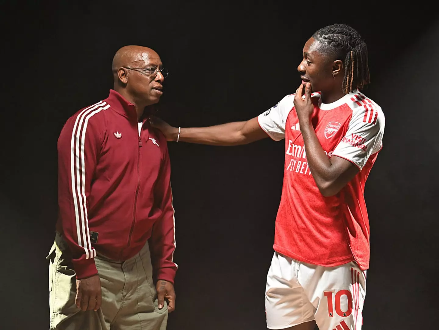 Arsenal legend Ian Wright featured in the video announcing Eze had signed for the club. (Image: David Price/Arsenal FC via Getty Images)