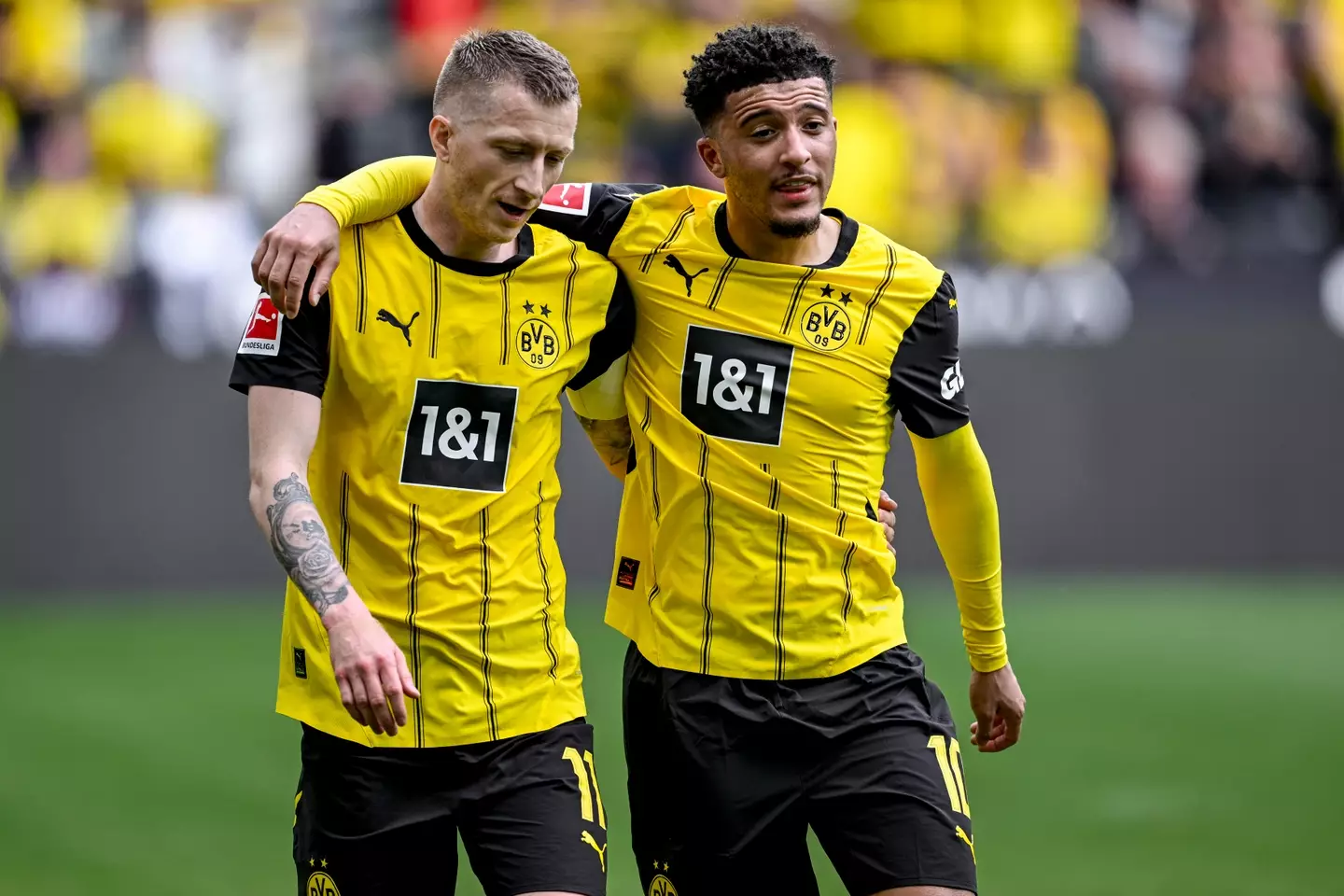 Sancho spent the end of the season on loan at Dortmund (Getty)