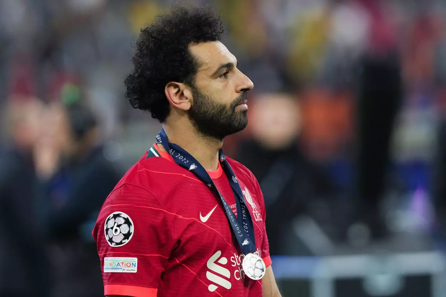 Salah was left dejected at full time. Image: Alamy