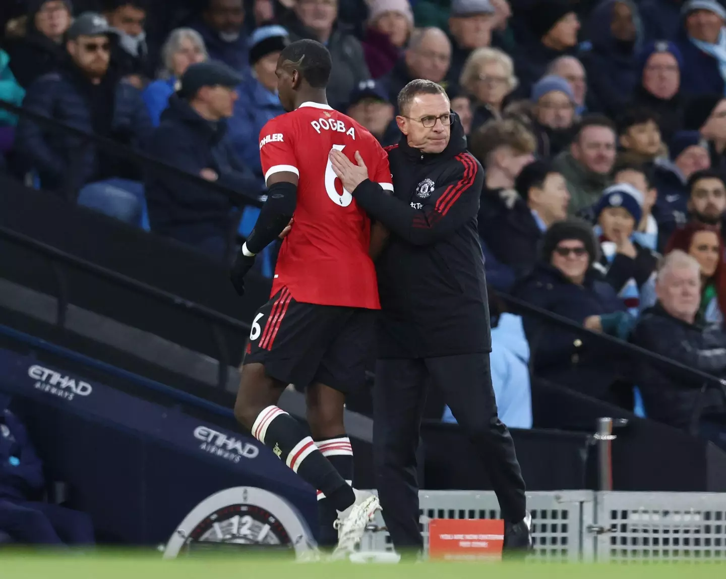 Rangnick also didn't want Pogba training abroad. Image: Alamy