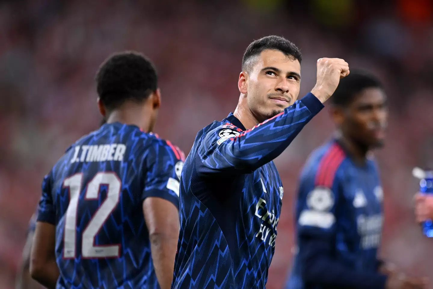 Gabriel Martinelli celebrates against Athletic Club. Image: Soccrates Images / Contributor via Getty