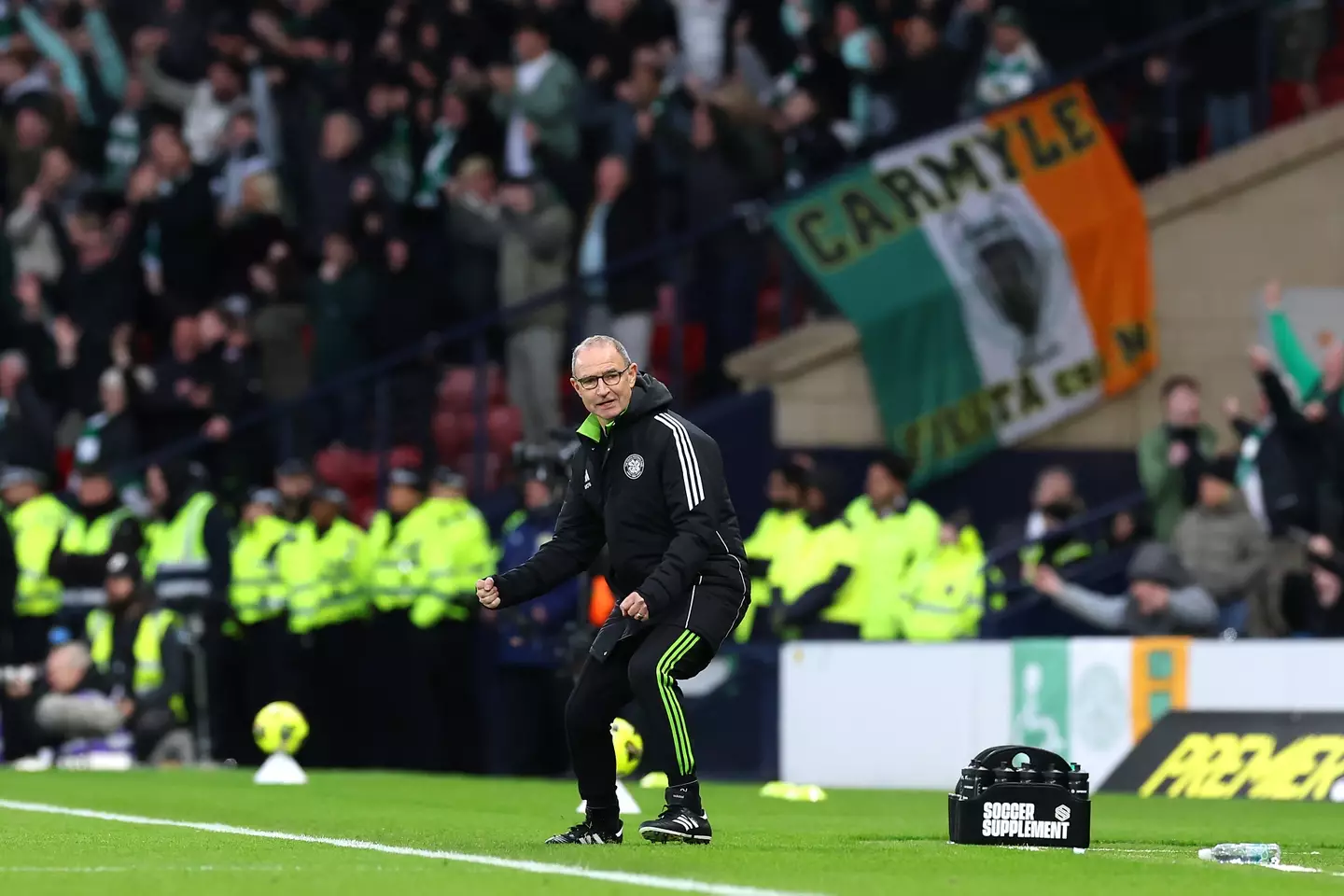 O'Neill was certainly animated on the Hampden Park touchline. Image credit: Getty