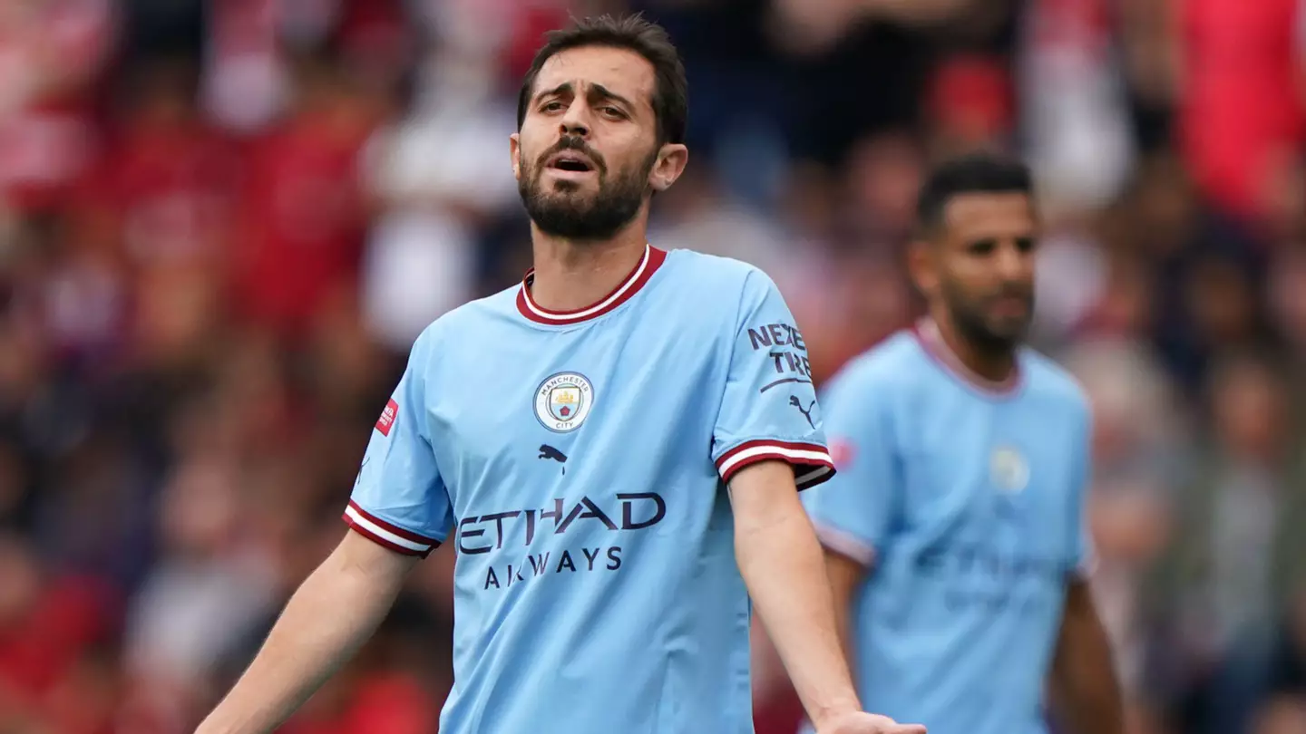 Bernardo Silva reacts during the FA Community Shield (Image: PA Images/Alamy)