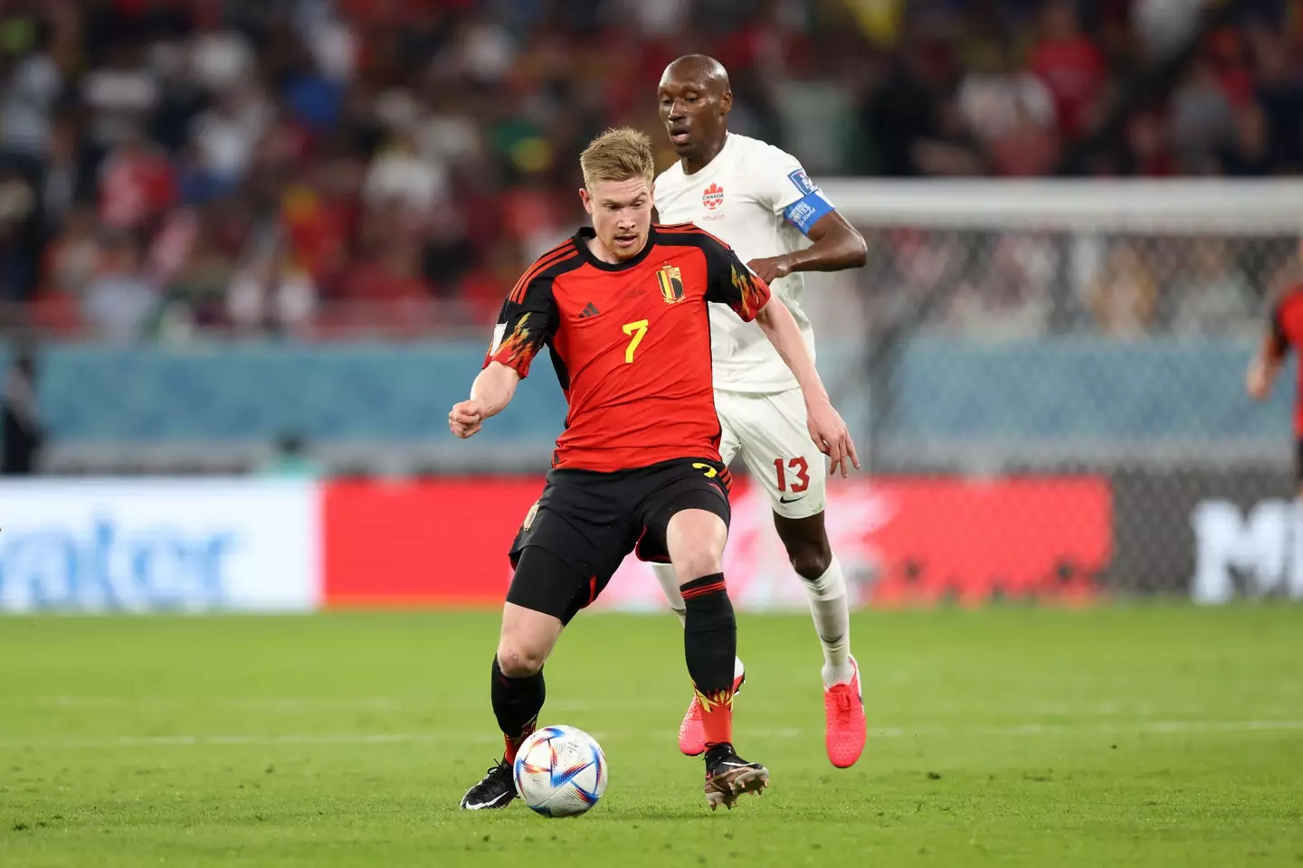 De Bruyne didn't think he deserved to be Player of the Match vs Canada. Image: Alamy
