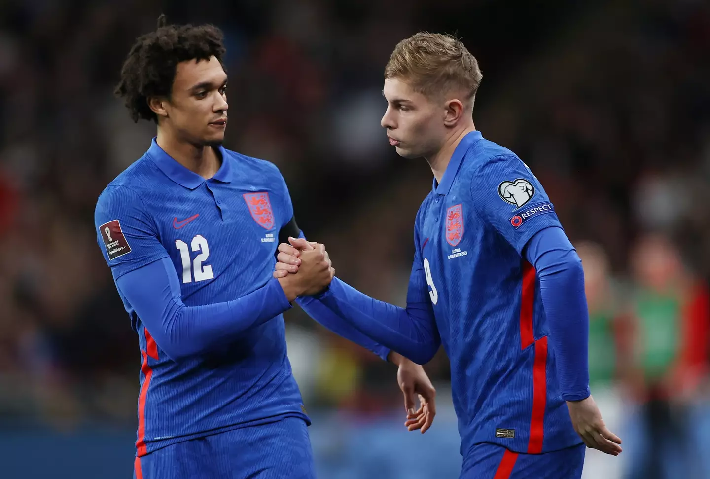 Smith Rowe made his debut against Albania in 2021. Image credit: Getty