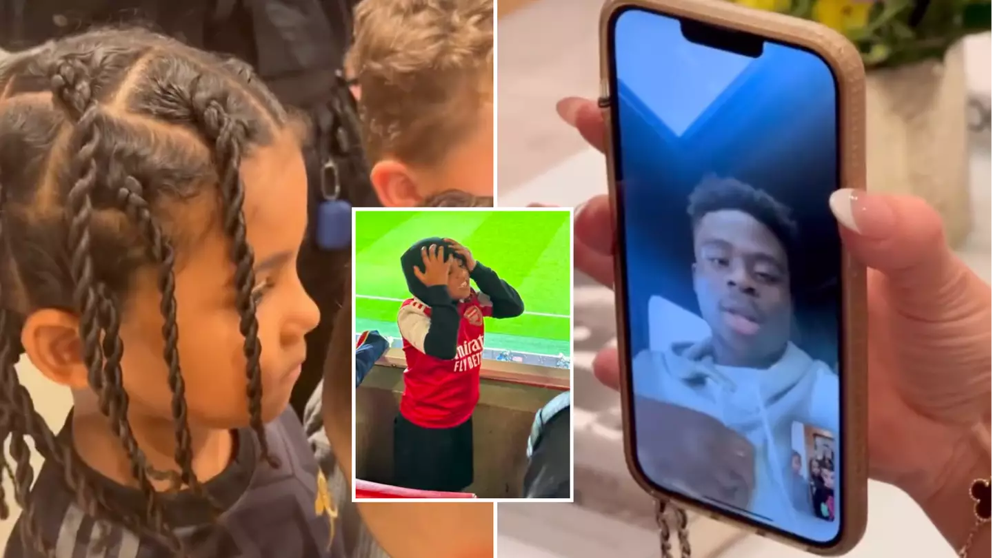 Bukayo Saka takes time to FaceTime Kim Kardashian’s son Saint and his mates