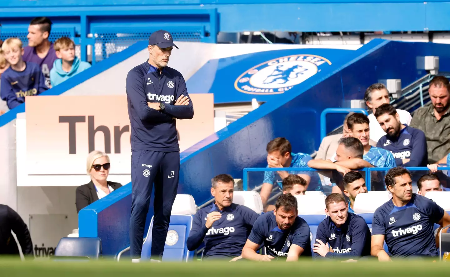 Thomas Tuchel on the touchline against West Ham. (Alamy)