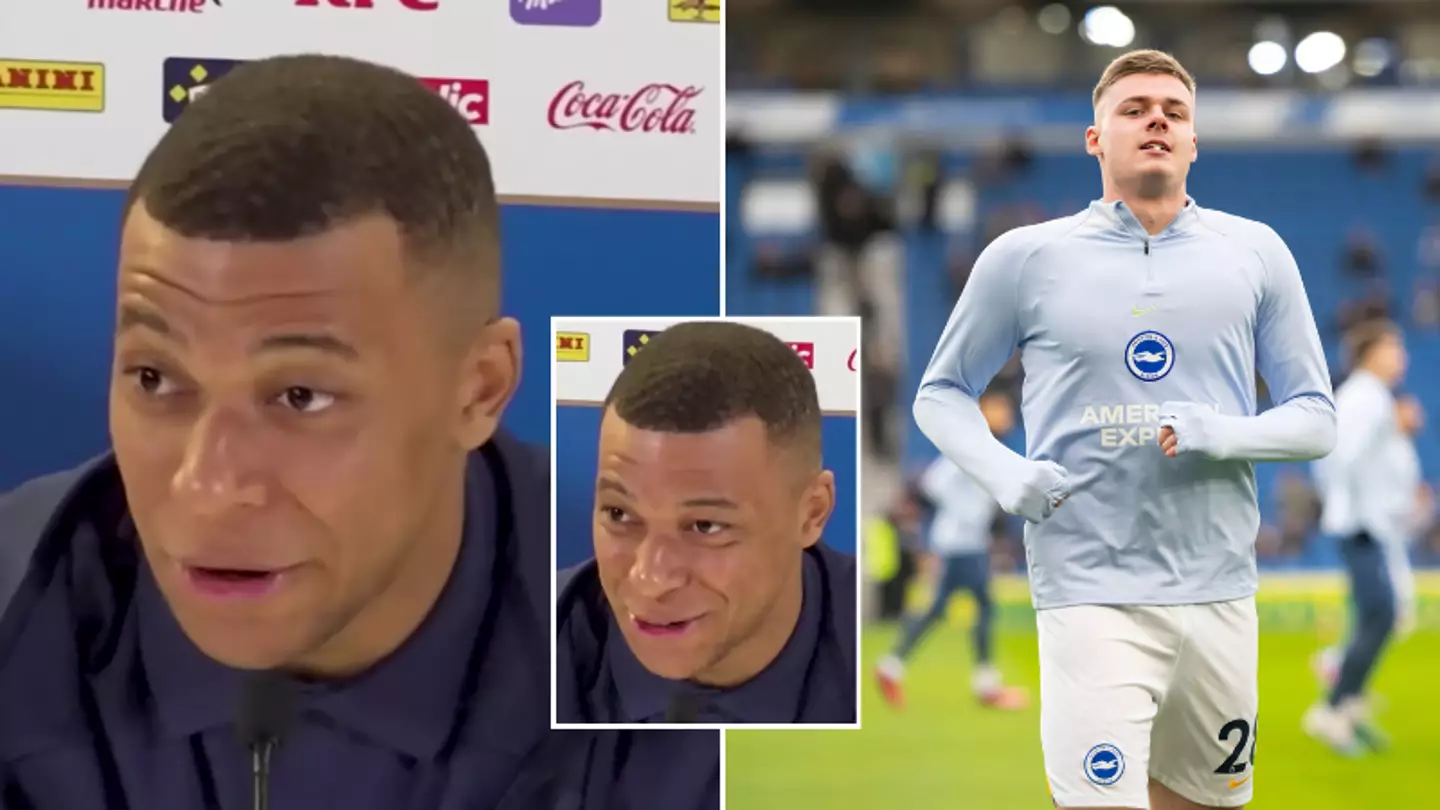 Kylian Mbappe heaps praise on Brighton's Evan Ferguson in press conference, he's a huge fan