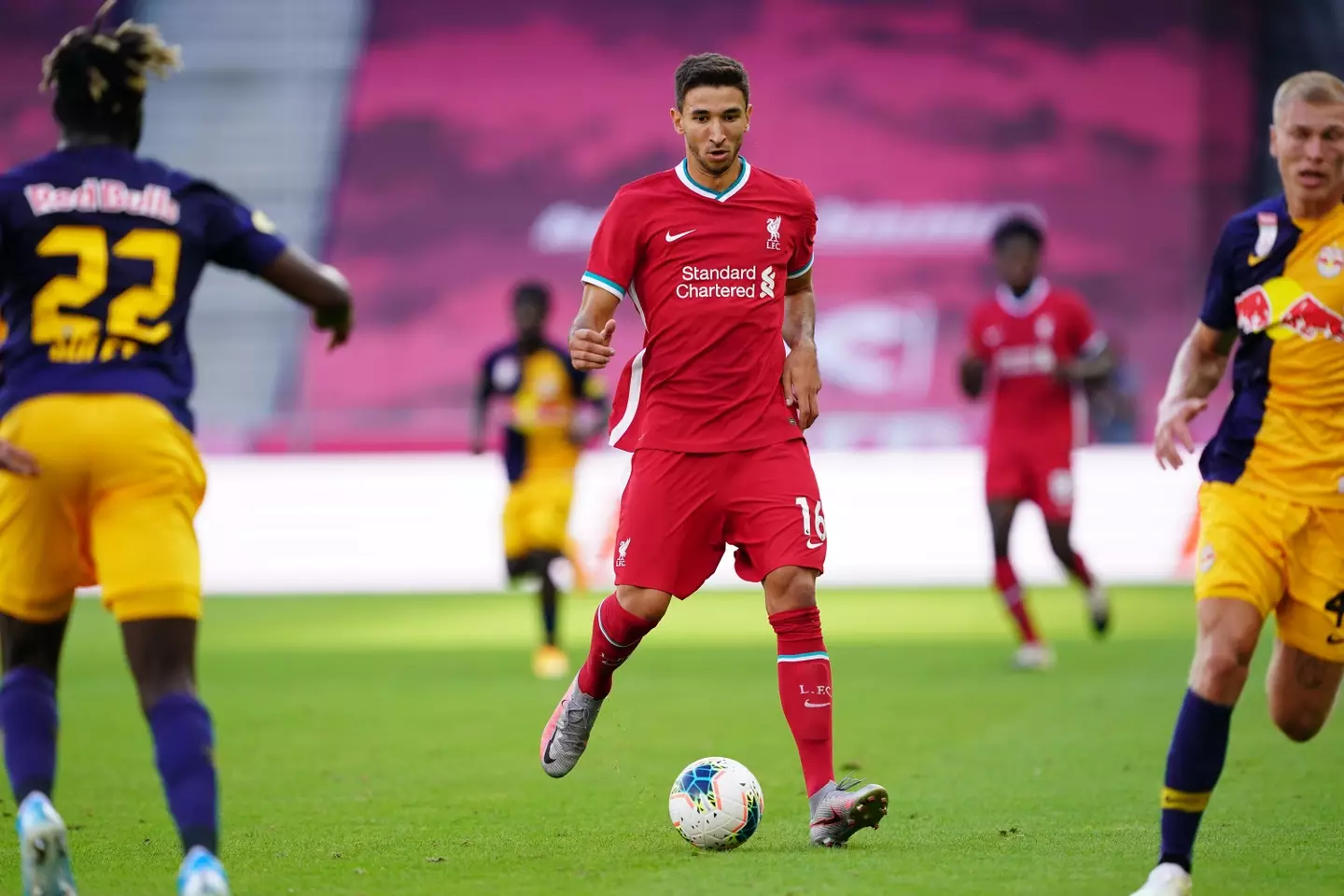 Marko Grujic in action for Liverpool in 2020. (Image: Getty)