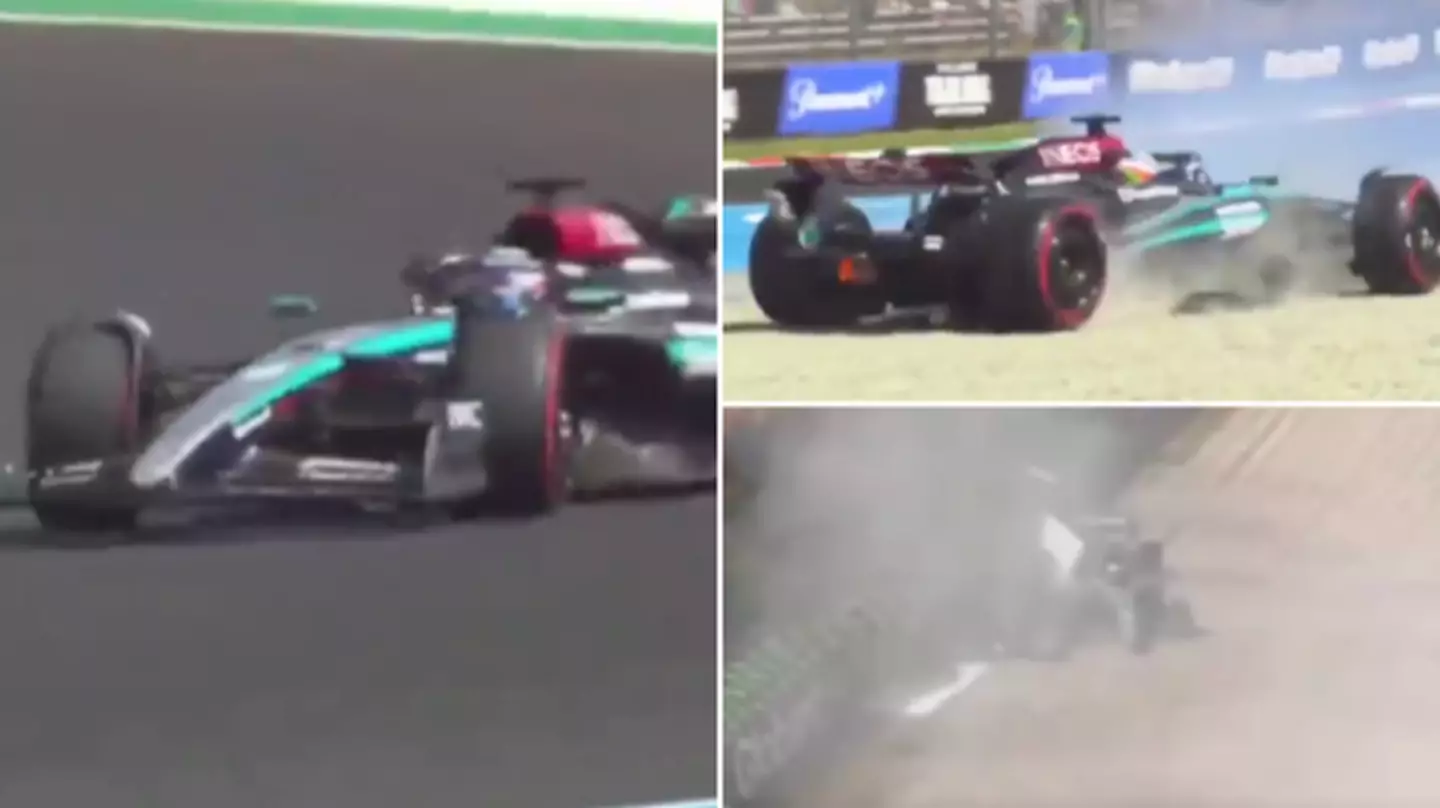 Kimi Antonelli suffers huge crash in his first F1 practice session for Mercedes at Italian GP