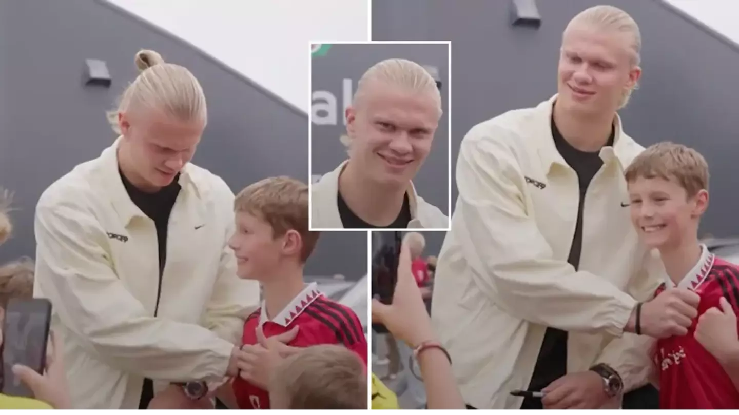 Erling Haaland filmed telling Man Utd fan to 'get another shirt' in footage Man City fans will love