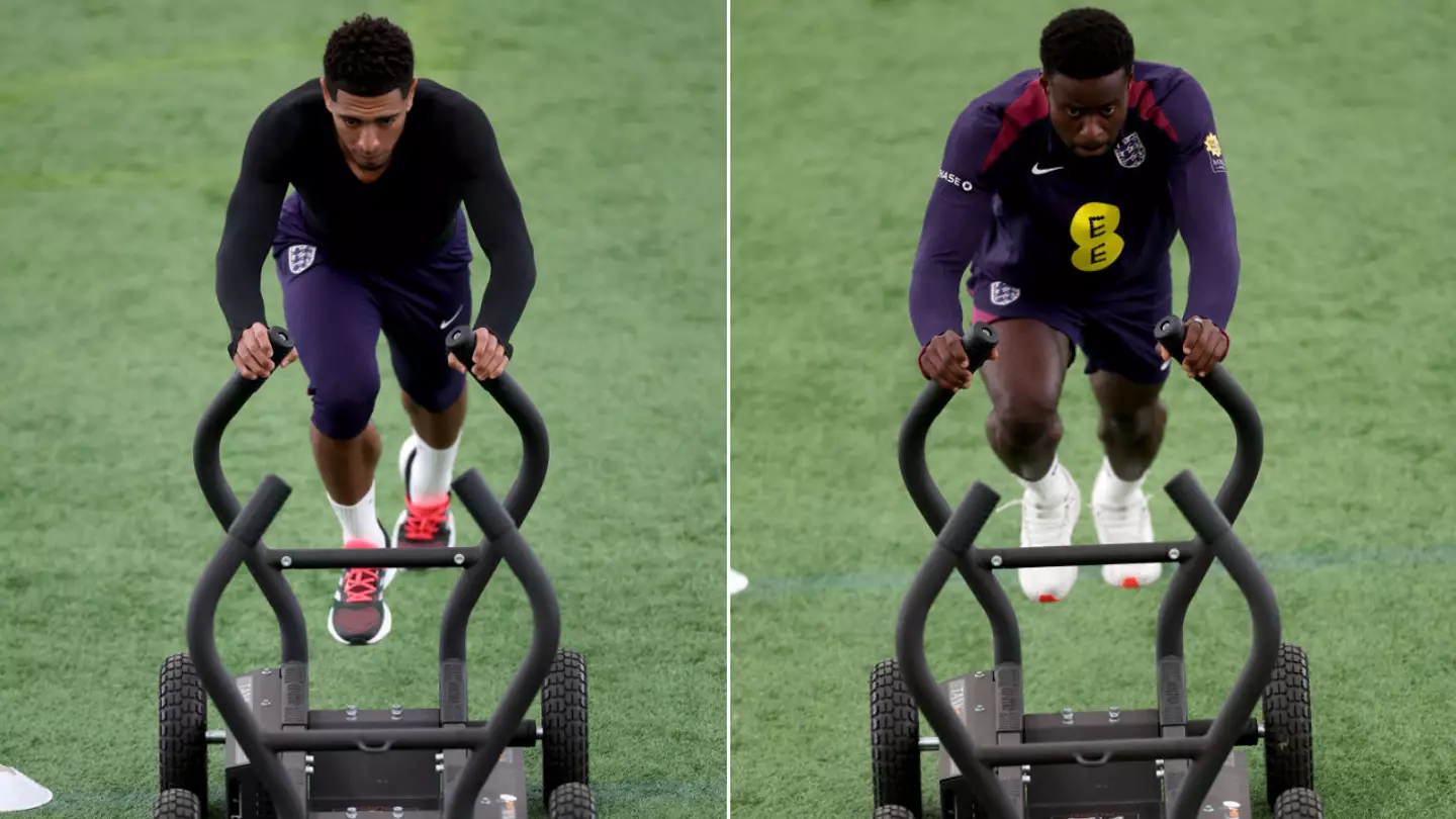 Jude Bellingham and Marc Guehi in England training - Getty