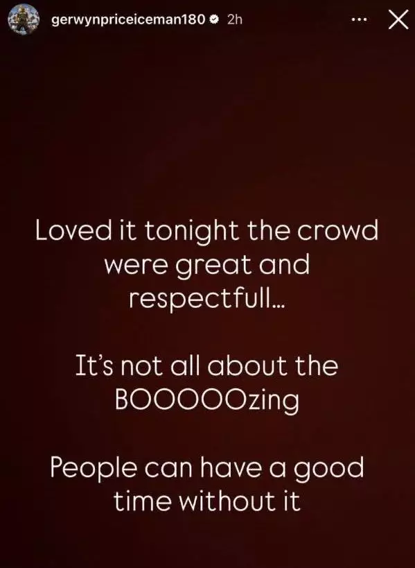 Gerwyn Price also took to Instagram after his win in Saudi. Image credit: Instagram/Gerwyn Price