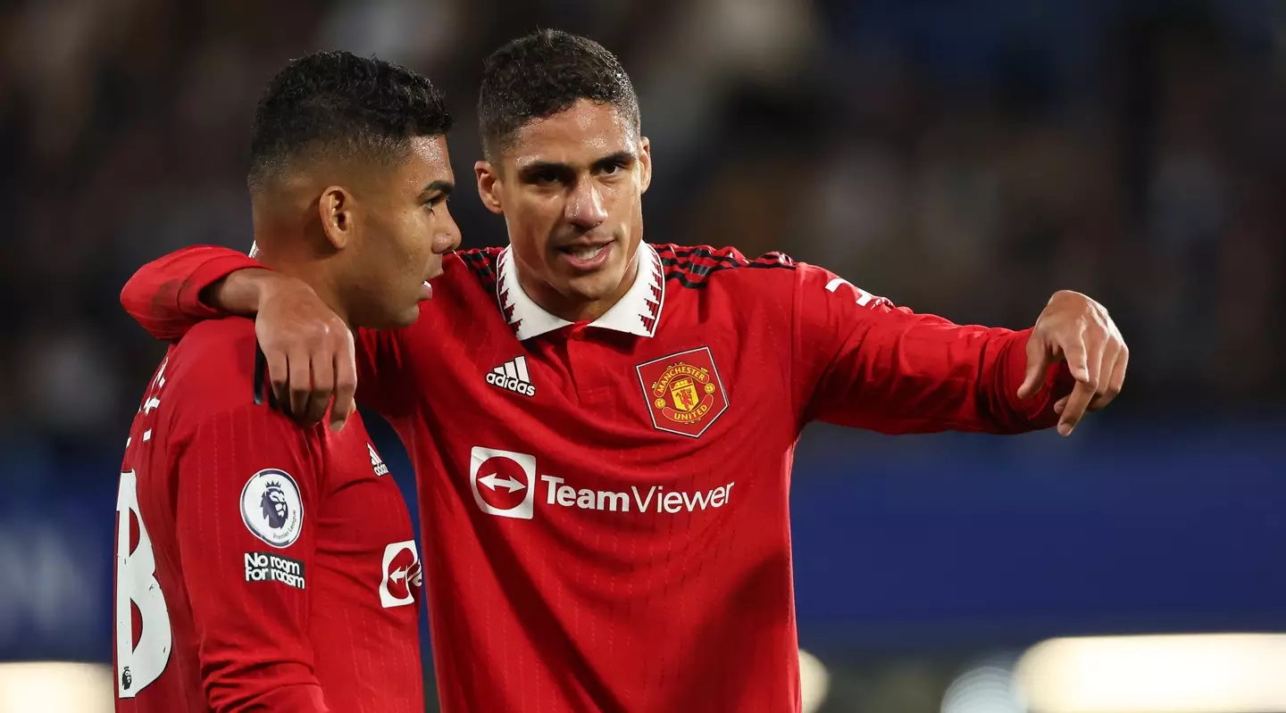 Raphael Varane and Casemiro pictured (