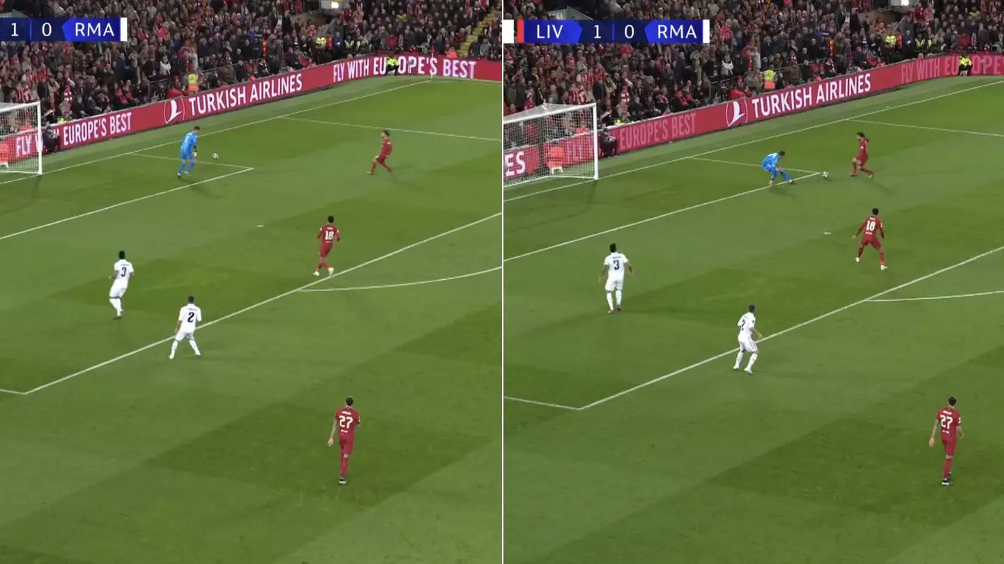 Thibaut Courtois went 'FULL Loris Karius' with huge howler against Liverpool, Mo Salah punished him