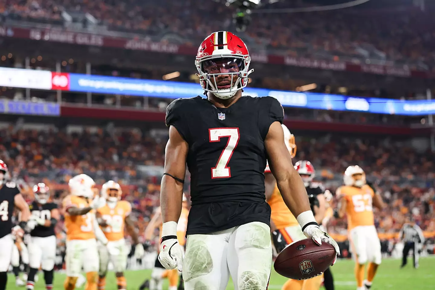 Bijan Robinson in action for Atlanta Falcons (Credit:Getty)