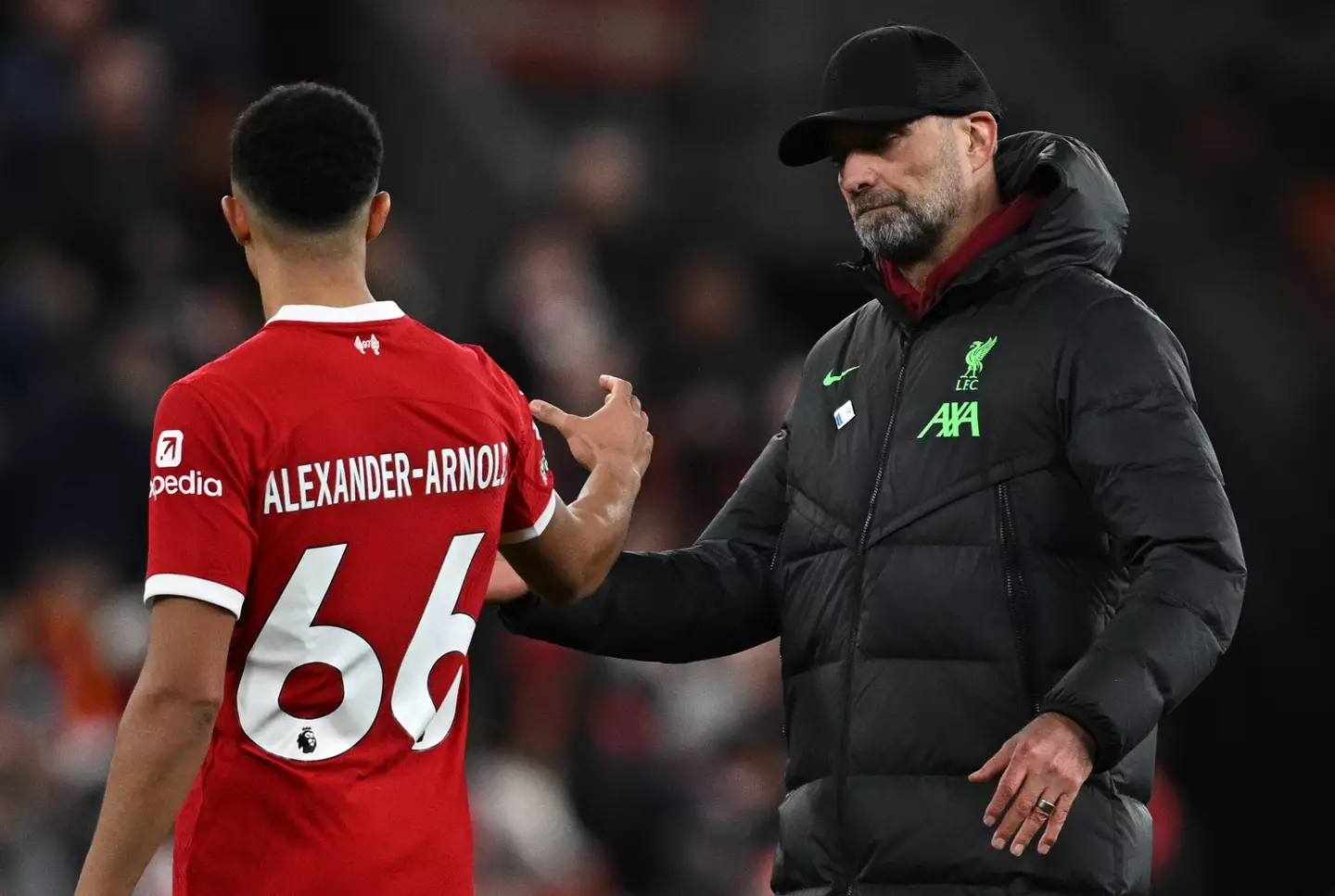 Trent Alexander-Arnold alongside Liverpool boss Jurgen Klopp (Image: Getty)