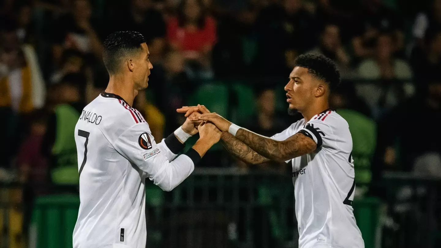 Cristiano Ronaldo and Jadon Sancho. (Man Utd)