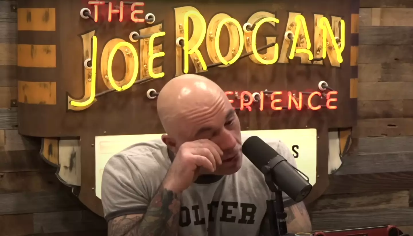 Rogan fought back tears during the podcast segment. Image credit: YouTube/PowerfulJRE