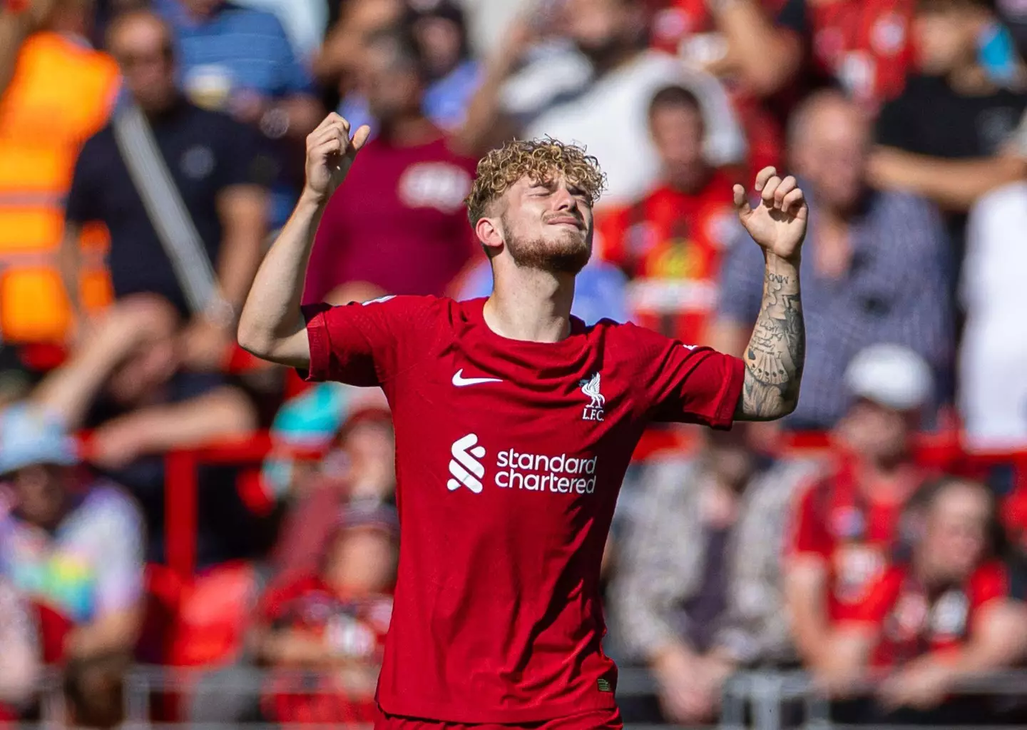 An emotional Elliott celebrates his goal. Image: Alamy