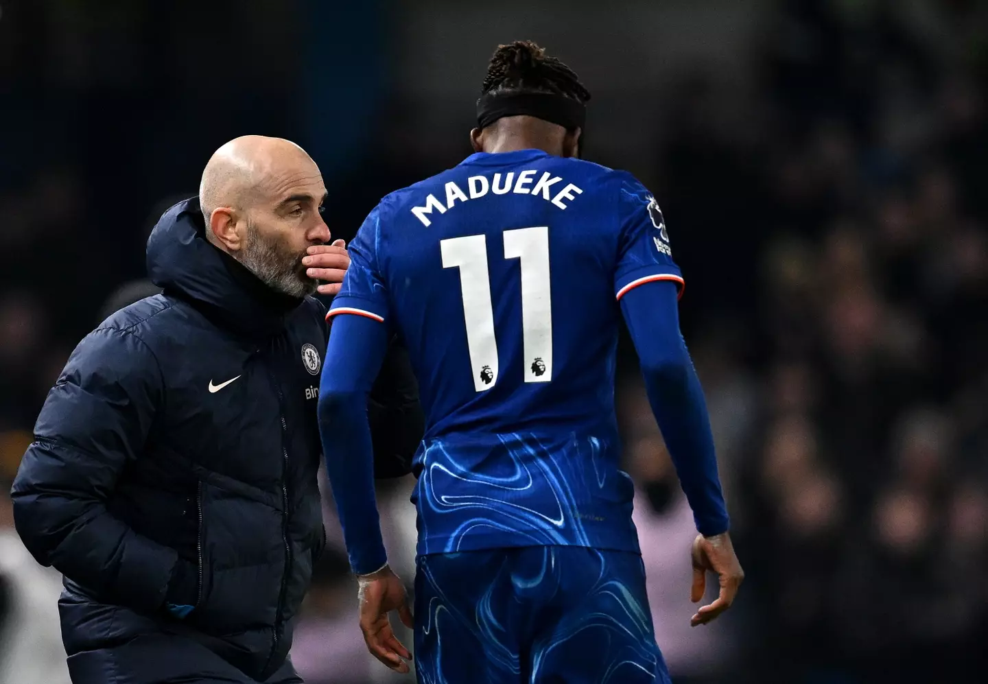 Maresca has been vocal about Madueke's work rate since taking over at Stamford Bridge. Image credit: Getty
