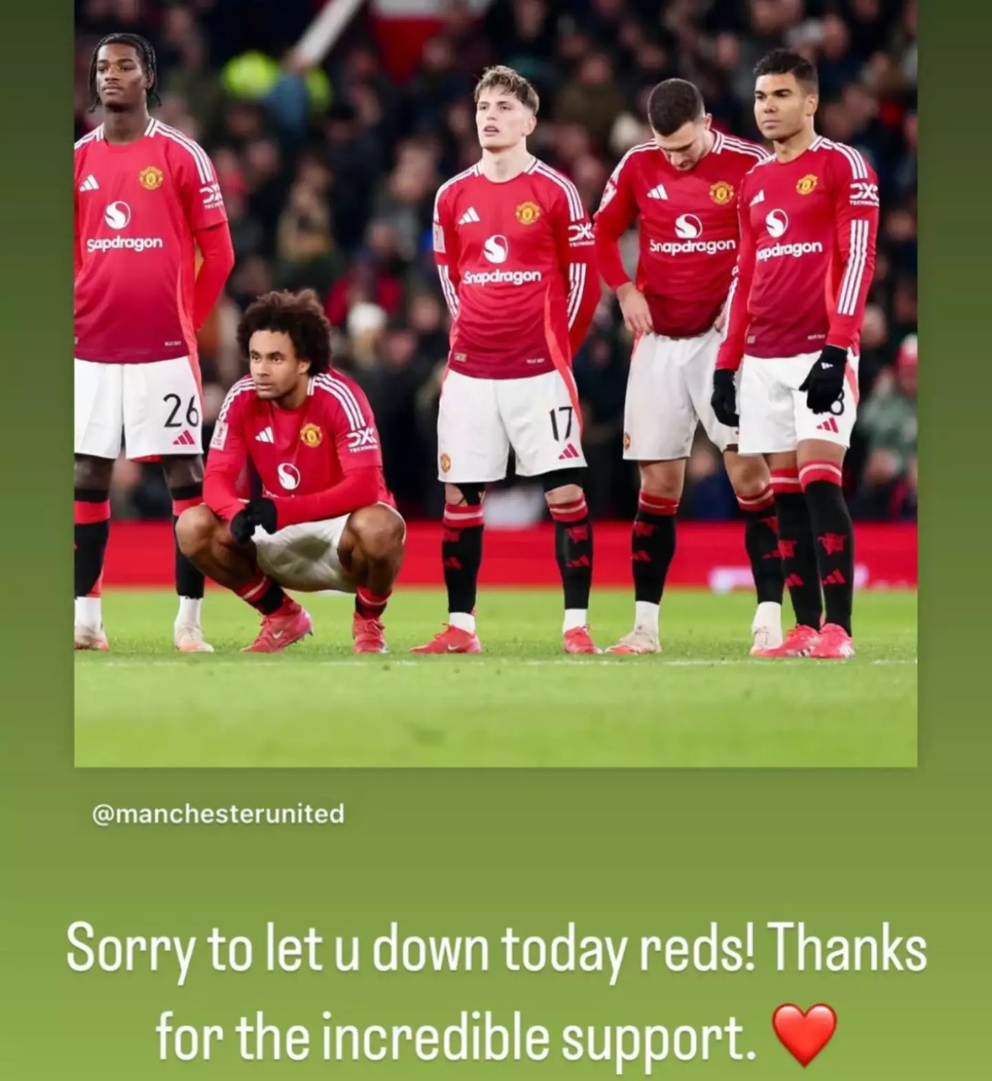 Joshua Zirkzee's message to Manchester United fans (Image: Instagram)