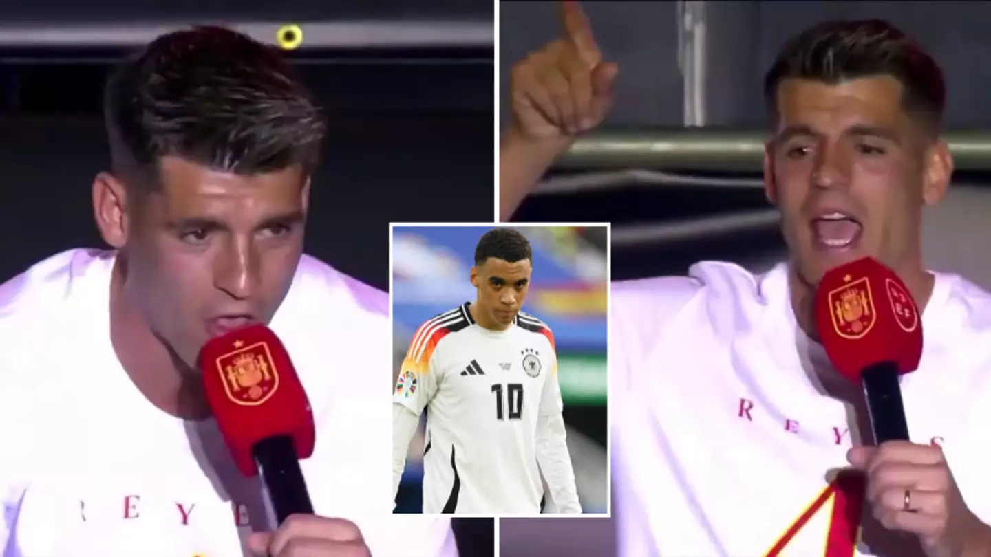 Alvaro Morata brutally trolls Jamal Musiala during Spain’s Euro 2024 title celebrations