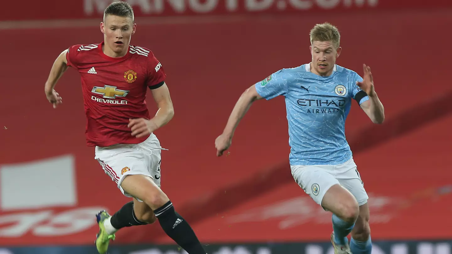 McTominay and De Bruyne played against each other multiple times in the Manchester derby
Matthew Peters/Manchester United via Getty Images