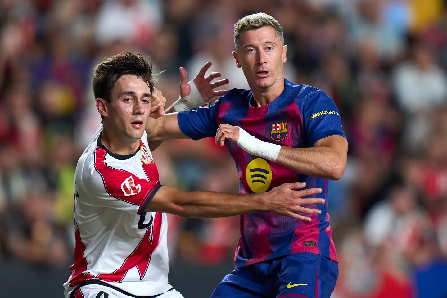 Harry Kane is being eyed as a replacement for Robert Lewandowski. Image: Getty