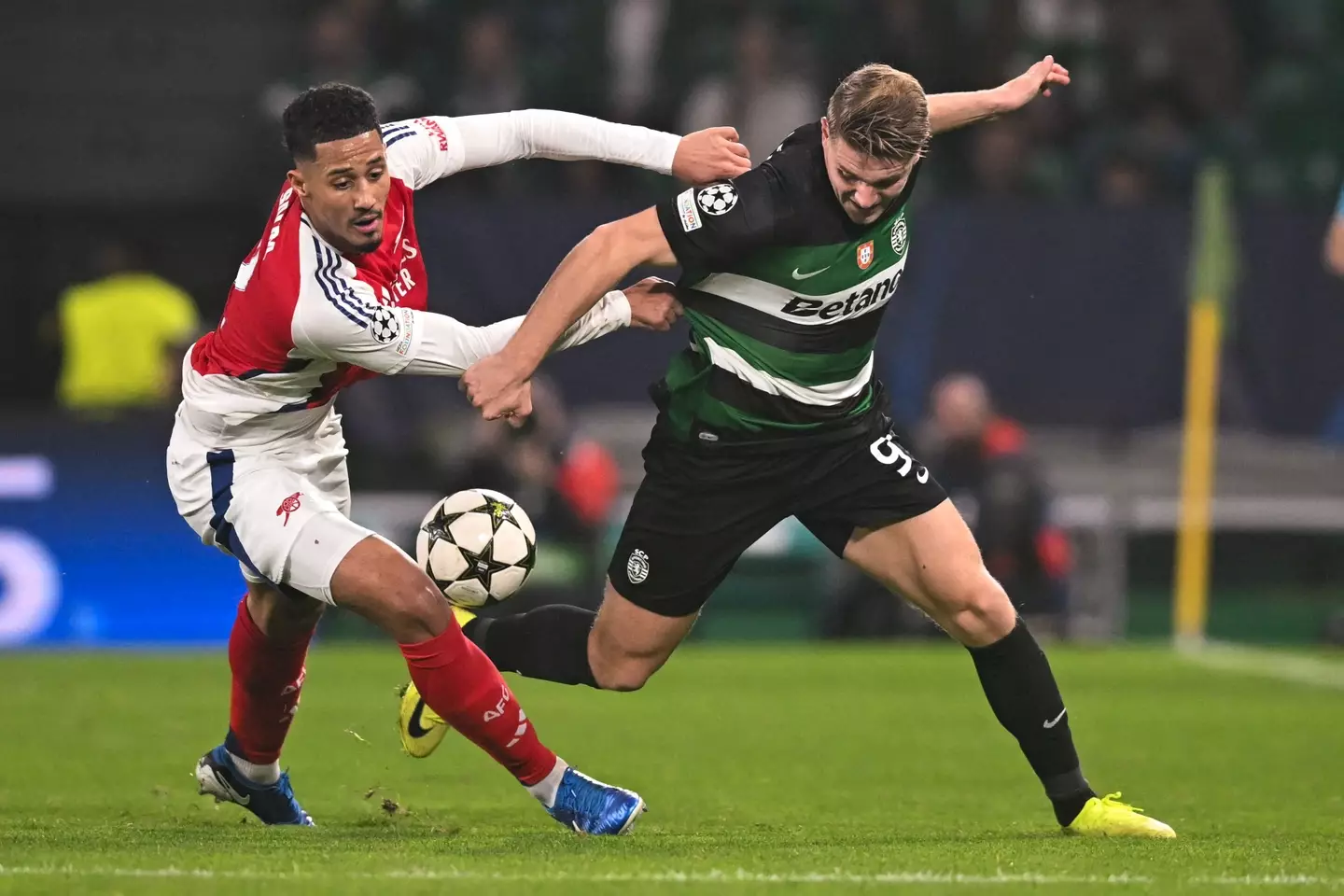 Viktor Gyokeres endured a tough night against the Gunners. Image