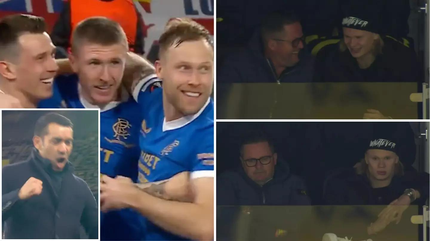 Erling Haaland Forced To Watch Rangers Run Rampant In Stunning Europa League Win Over Borussia Dortmund