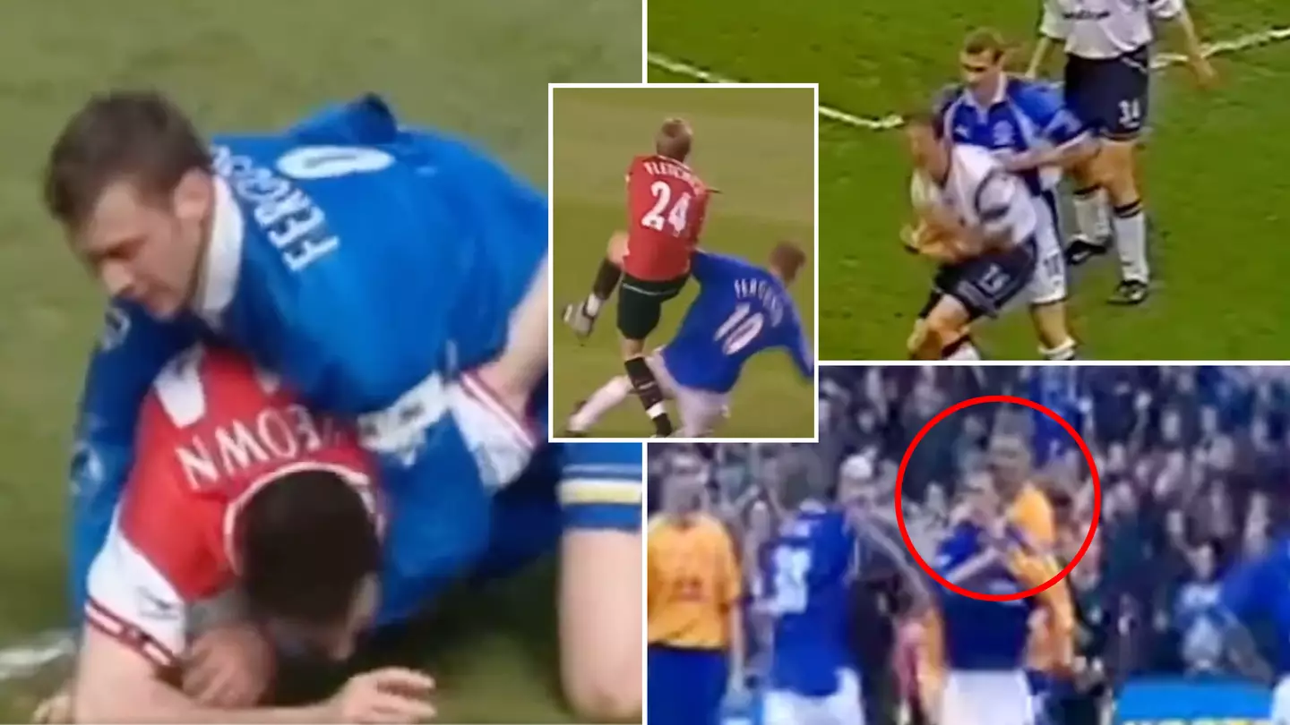 A compilation of Duncan Ferguson's on-pitch fights has gone viral and it makes for spectacular viewing