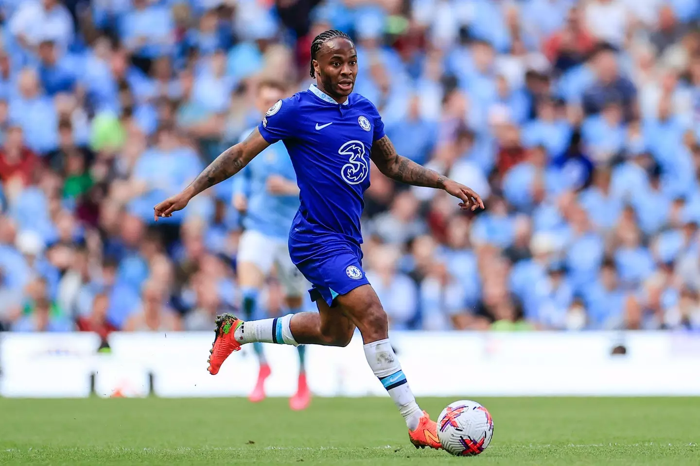 Raheem Sterling in action for Chelsea. Image: Alamy