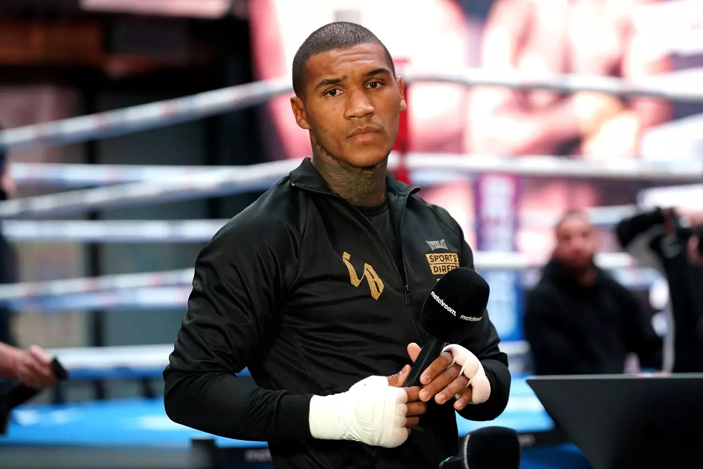 Conor Benn during a media workout. Image: Alamy 