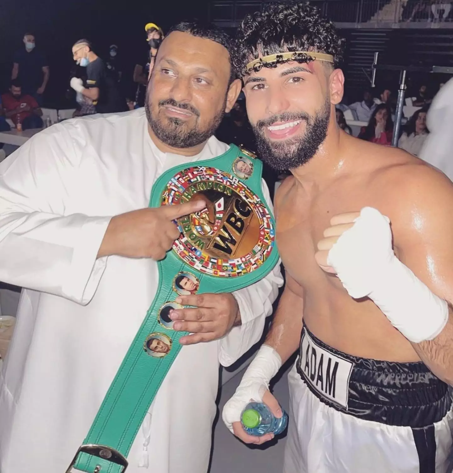 Evra will fight American YouTube star Adam Saleh (right) (Image: Instagram/AdamSaleh)