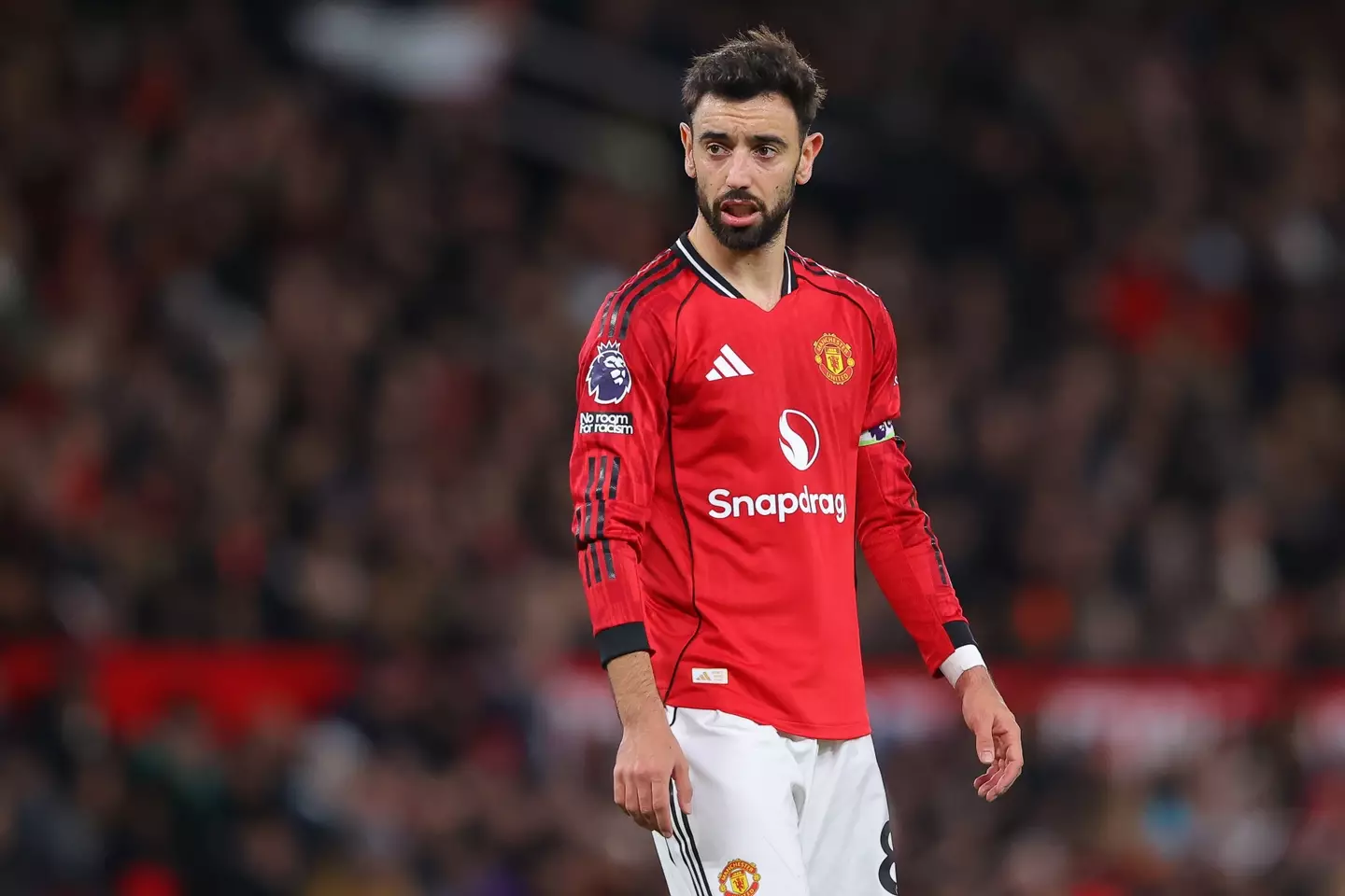 Will Bruno Fernandes leave Old Trafford next year? Image: Getty