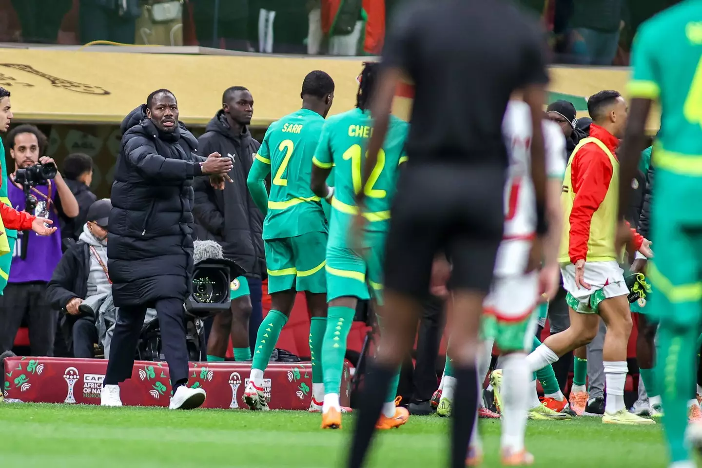 Pape Thiaw has been given a five-game ban following the Africa Cup of Nations final. Image: Getty