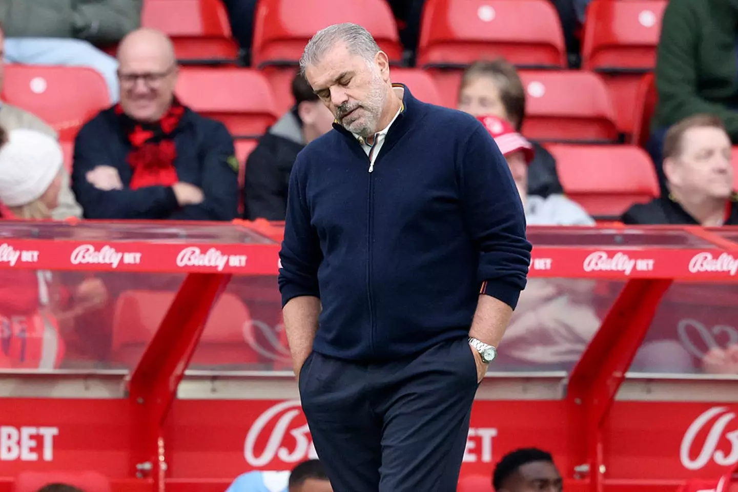 Ange Postecoglu was sacked after 39 days in charge of Nottingham Forest. (Image: Neal Simpson/Sportsphoto/Allstar via Getty Images)