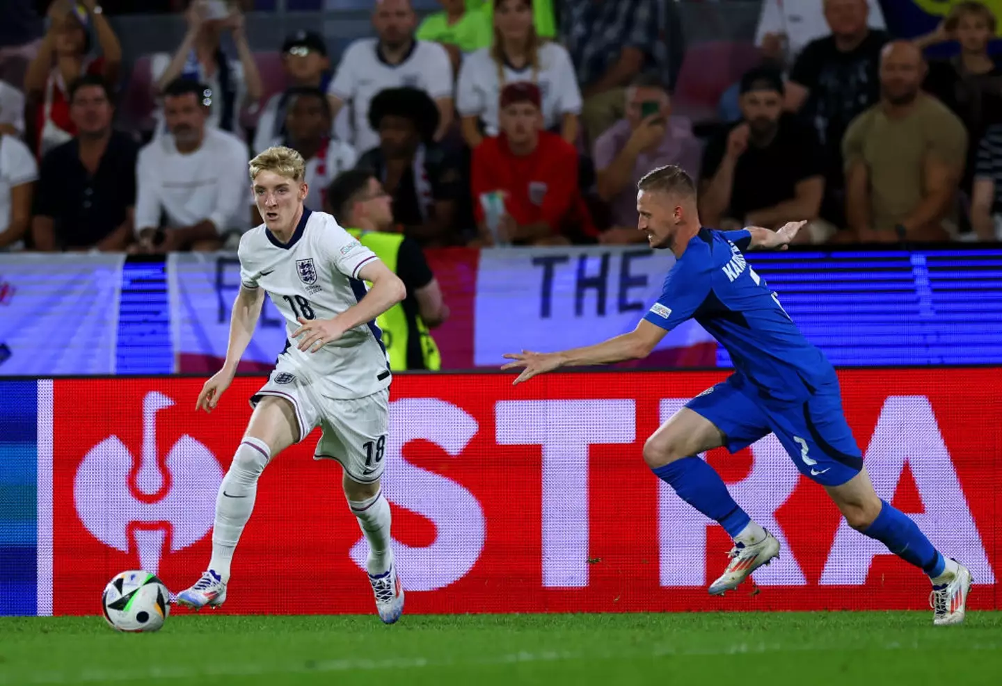 Anthony Gordon is currently playing for England at Euro 2024 (