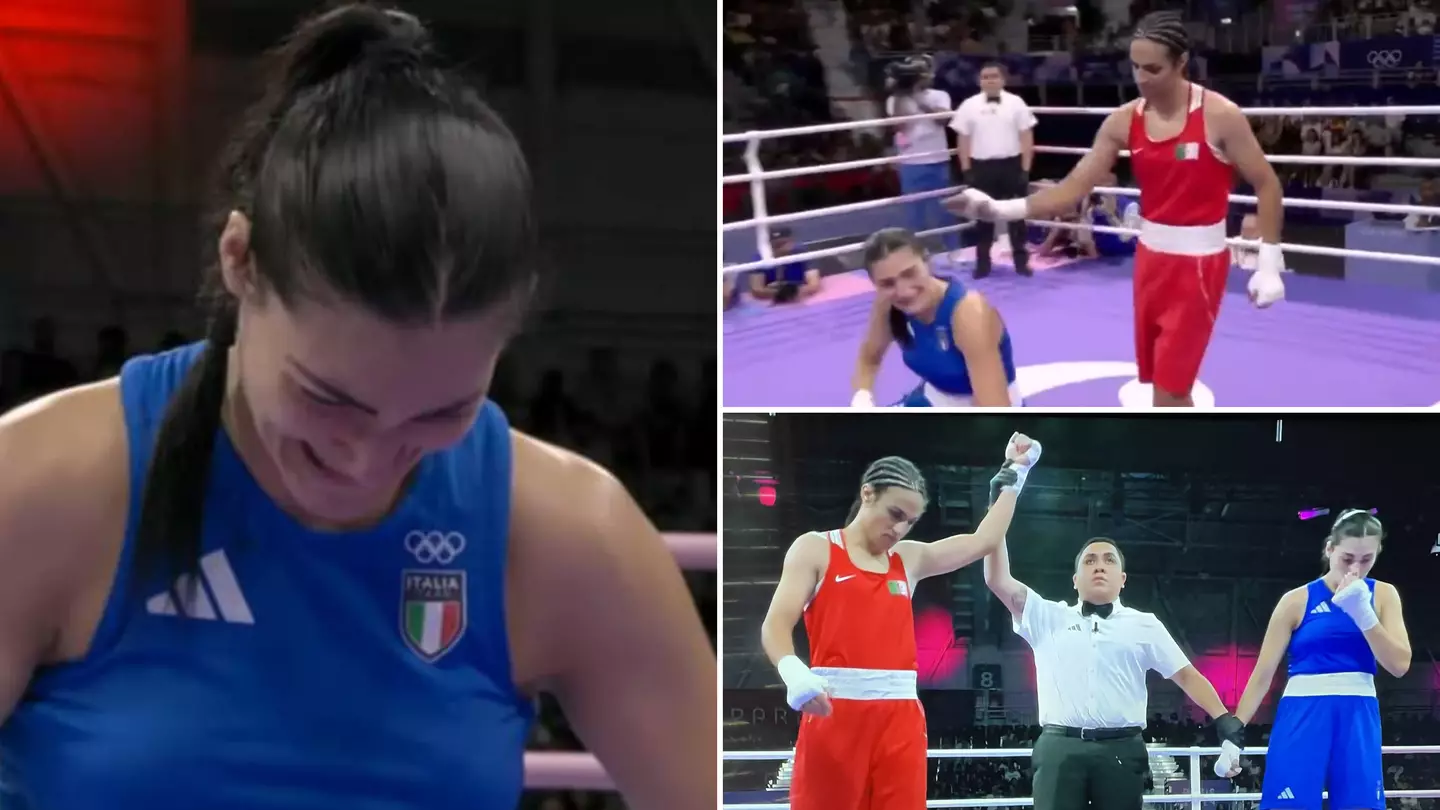 Olympic boxer withdraws from fight after just 46 seconds against opponent who previously failed gender test