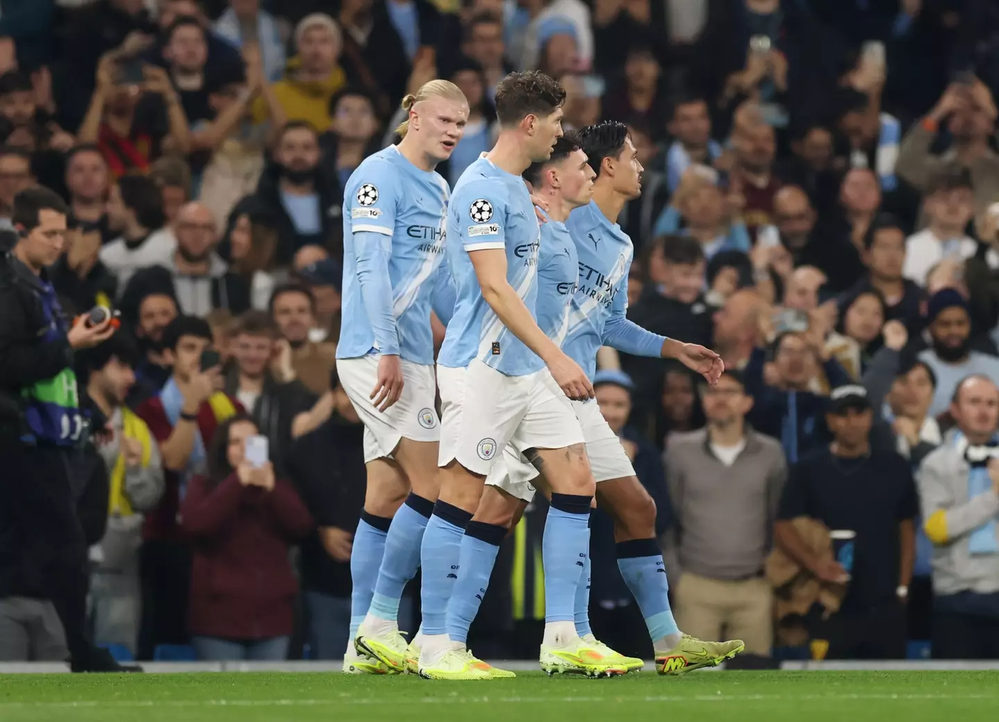 Phil Foden opened the scoring for Manchester City against Borussia Dortmund. Image: Getty