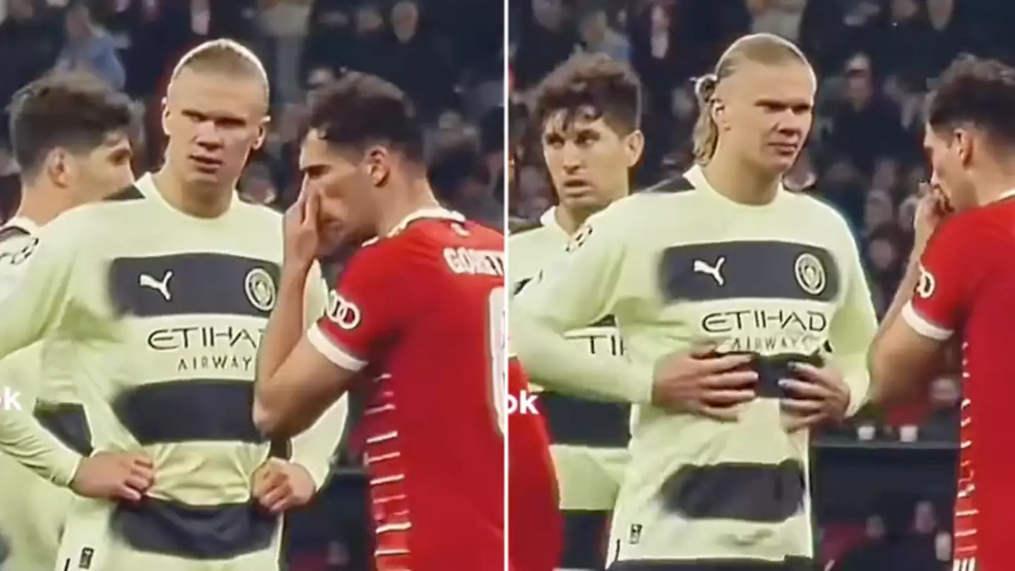 Fans think Erling Haaland 'farted' on Leon Goretzka in hilarious video that has gone viral