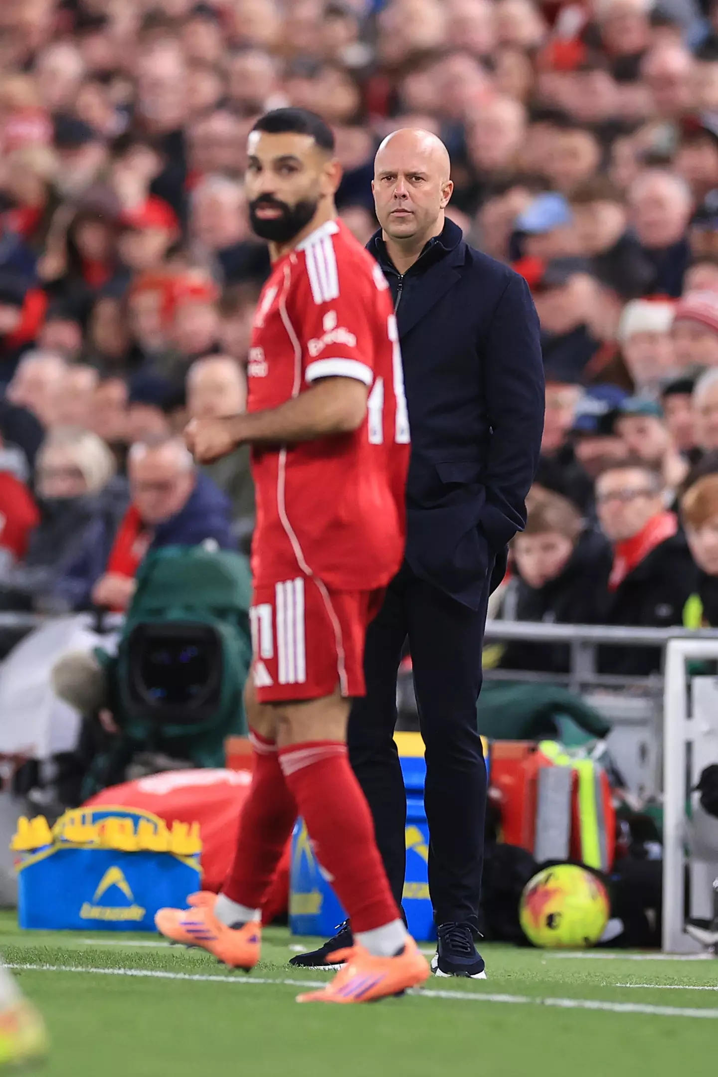 Salah played over an hour for Liverpool against Brighton. Image credit: Getty