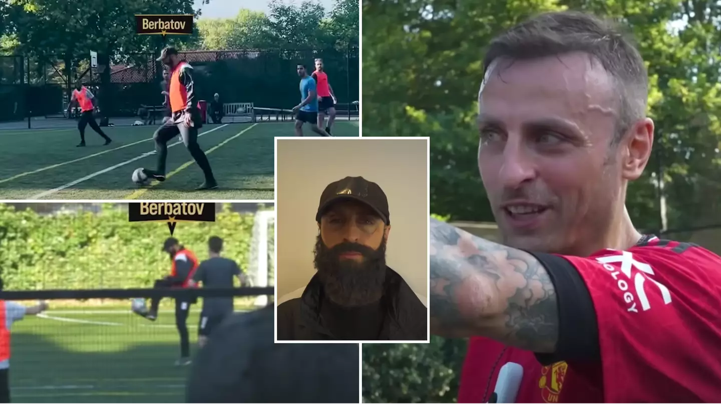 Former Man Utd star Dimitar Berbatov destroys five-a-side opponents after disguising himself as old man