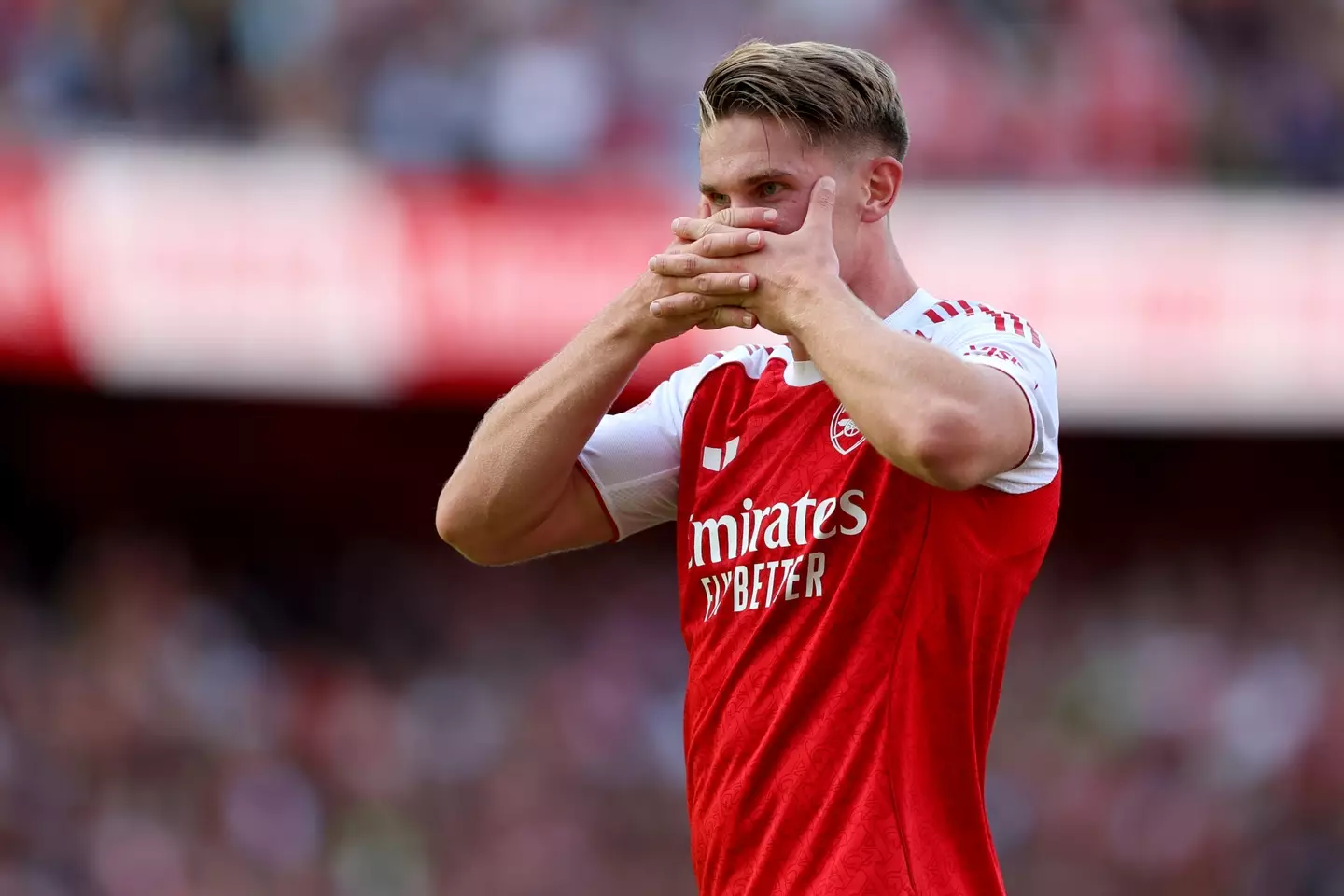 Viktor Gyokeres has scored his first Arsenal goal. Image: Getty